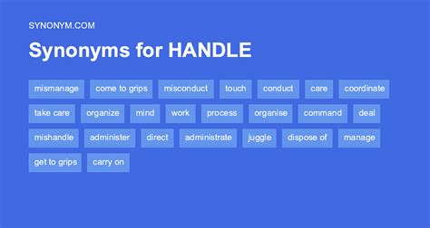 another word for handled.